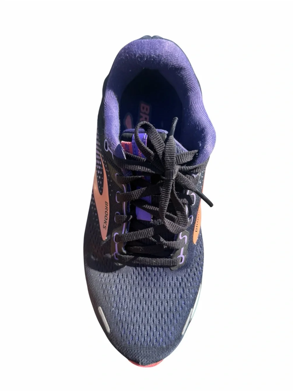 Brooks Women's Running Shoe in Navy with Pink and Purple Accents